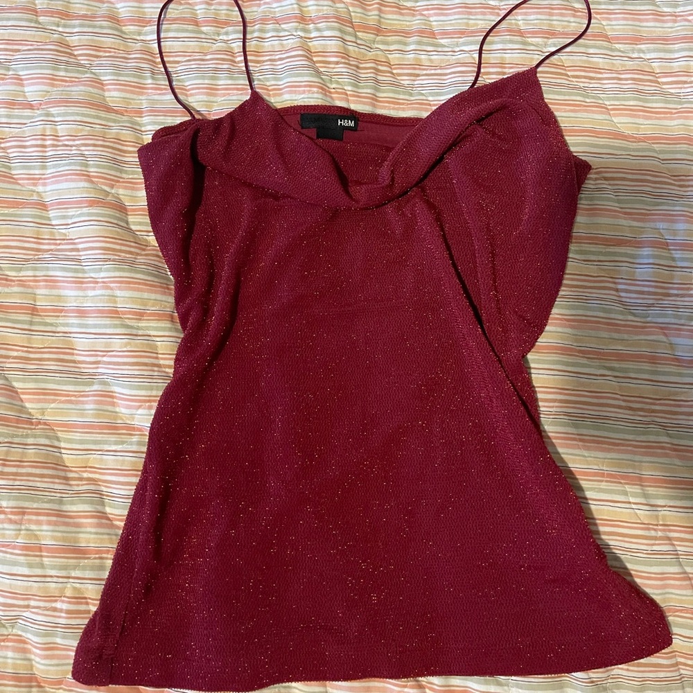 H&M Deep Red Camisole Top